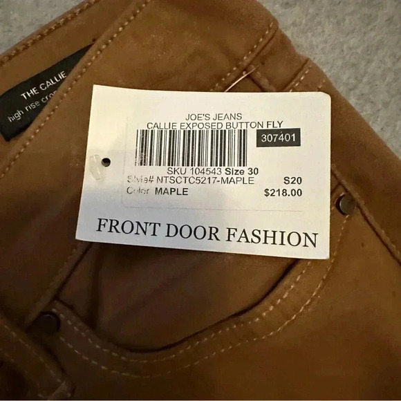 NWT Joe’s Jeans Callie Exposed Button Fly high rise cropped boot maple size 30 - Picture 10 of 10